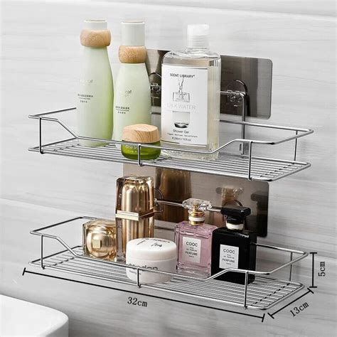 Bathroom Organizer Wall Shelf Stainless Steel Semis Online