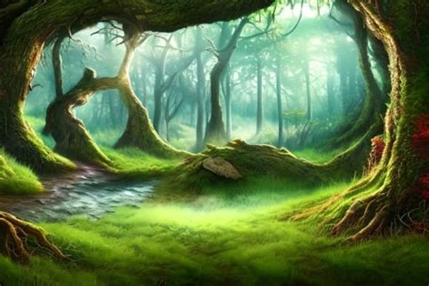 Forest Background, Forest Landscape Graphic by Craftable · Creative Fabrica