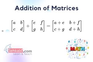 Addition Of Matrices Tehkals