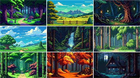 BACKGROUND - Pixel Forest 1 in 2D Assets - UE Marketplace