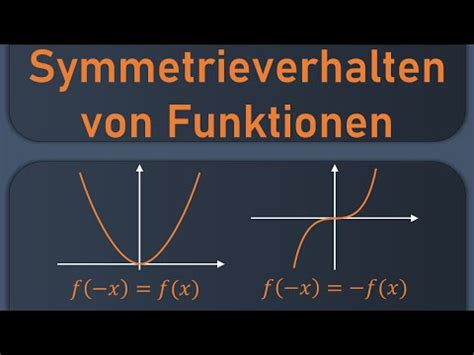 Symmetrieverhalten Kurvendiskussion einfach erklärt LAKschool