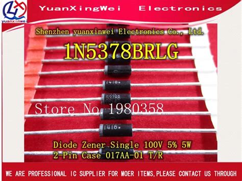 1N5378BRLG 1N5378B 1N5378 5W 100V Diodo ZENER ORIGINAL ROHS 50 Unids