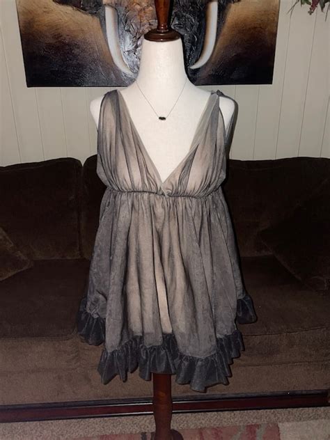 1970s Small Black Sheer Babydoll Lingerie Gem