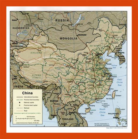 Political And Administrative Map Of China 2001 Maps Of China Maps