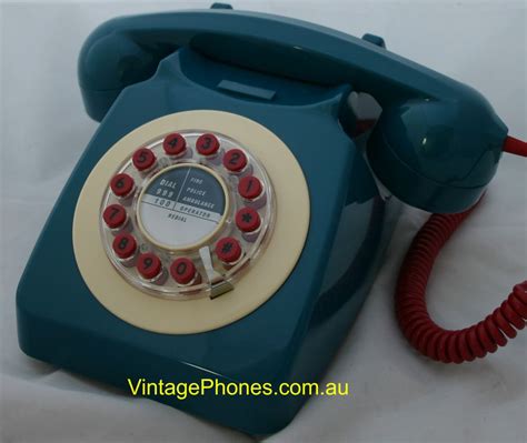 New Reproduction Dark Blue Gpo Vintage Retro Rotary Dial Telephone