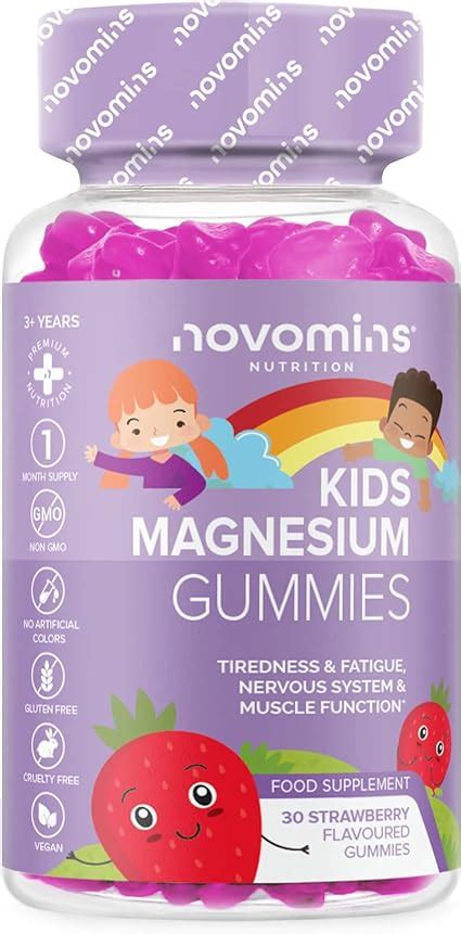 Novomins Gominolas de Magnesio para Niños Vegano Suplementos