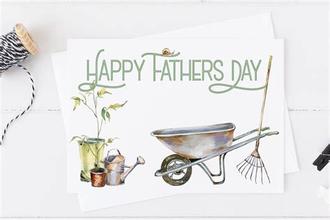 Happy Fathers Day Gardening Card Card For Dad Birthday Card Etsy