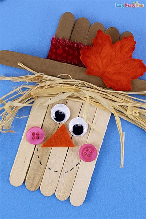 Craft Stick Scarecrow Craft - Easy Peasy and Fun