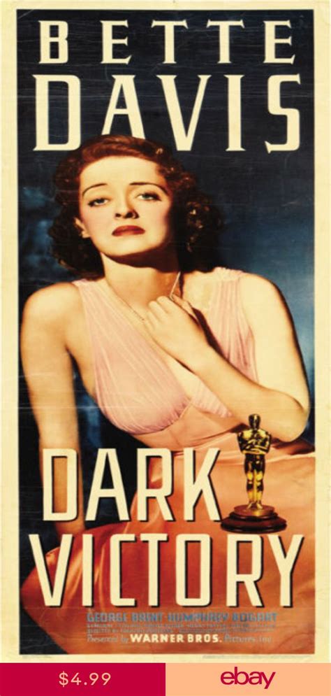 Dark Victory Bette Davis Vintage Movie Poster Print Vintage Movies