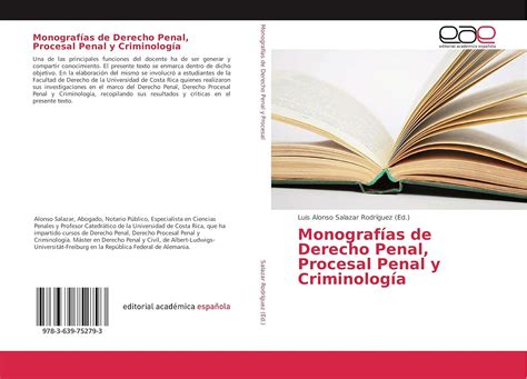 Monograf As De Derecho Penal Procesal Penal Y Criminolog A Spanish