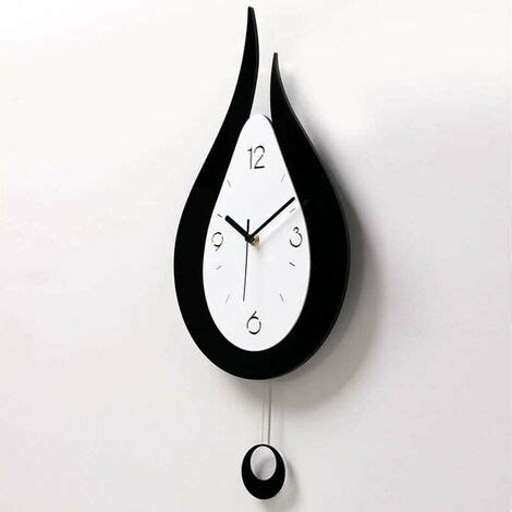 Pendules Murales Silencieuses Gouttelettes D Eau Swing Horloge Murale