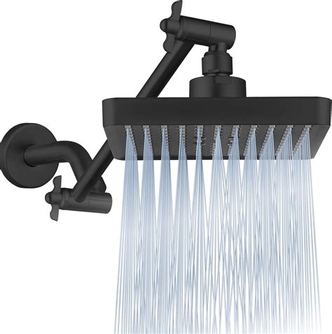 Voolan Rain Shower Head With Extension Arm High Pressure Rainfall