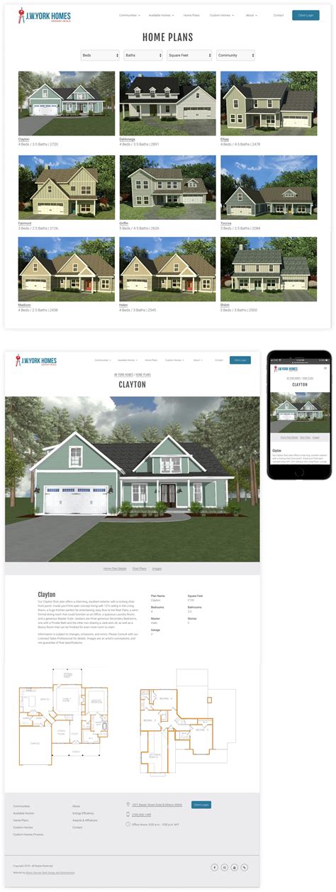 Jw York Homes Allison Skinner Web Design And Development