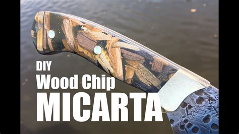 How to Easily make Wood Chip Micarta Hybrid Knife handles or Scales - YouTube