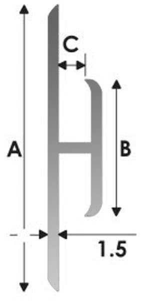 Alu H Stoßprofile asymmetrisch nach Maß bis 6m bestellen