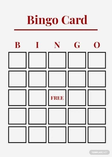 Blank Bingo Template 15 Psd Word Pdf Vector Eps Format Download