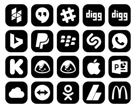 20 Social Media Icon Pack Including Adsense Teamviewer Shazam Icloud