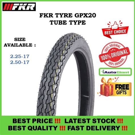 Tayar Fkr Gpx20 F20 Sotong Pattern225 17 250 17 Tube Type Tyre Lazada