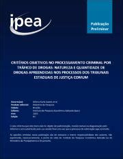 Repositório do Conhecimento do Ipea Critérios objetivos no