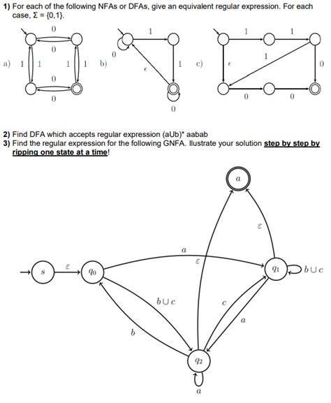 Solved For Each Of The Following Nfas Or Dfas Give An Chegg