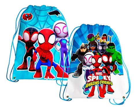 Pzs Dulceros Morralitos Fiesta Infantil Spidey Env O Gratis