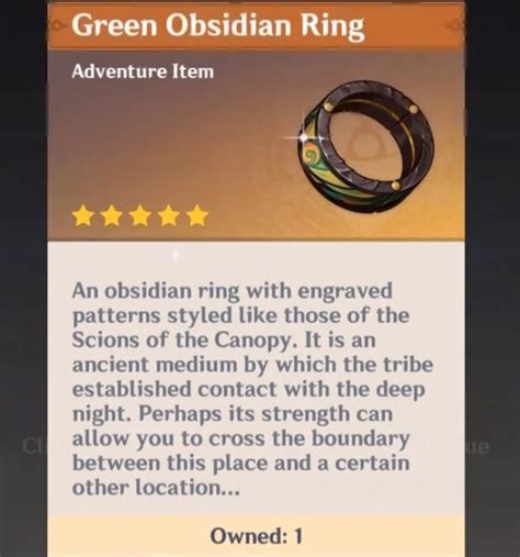 Genshin Impact: How to Get & Use Green Obsidian Ring - Games Fuze