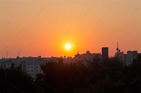 Sunrise Above City Horizon Frame Image Photo Background And Picture For ...