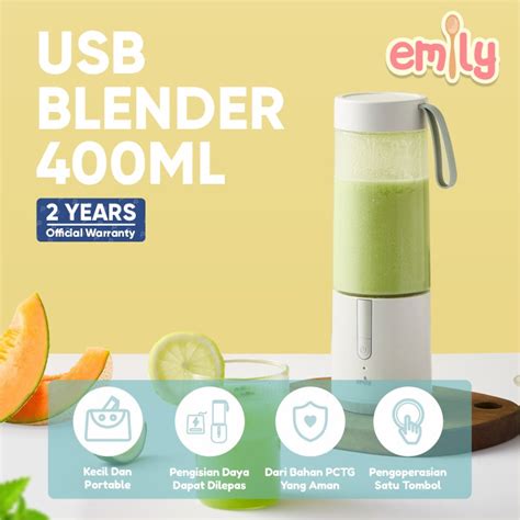 Jual Emily Usb Portable Blender Usb Portable Juicer Shopee Indonesia