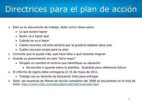 Ppt Directrices Para El Plan De Acci N Powerpoint Presentation Free