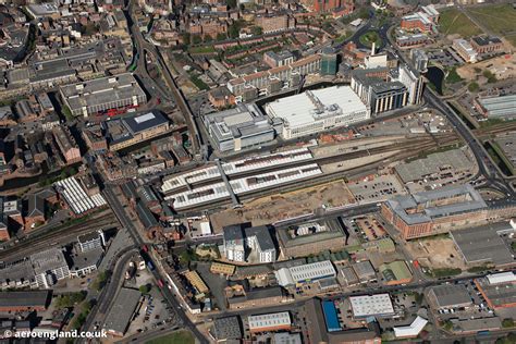 aeroengland | Panoramic wide angle aerial photograph Nottingham England UK
