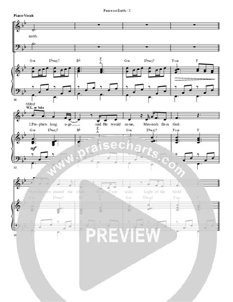 Peace On Earth Sheet Music Pdf G3 Worship Praisecharts