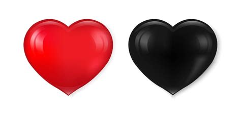 Black And Red Hearts Clipart