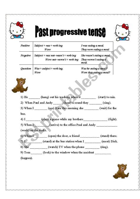 Past And Progressive Tense