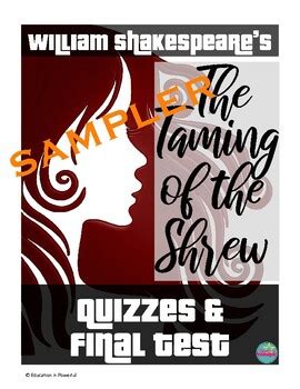 FREE SAMPLER Shakespeare S The Taming Of The Shrew Quizzes And Final Test