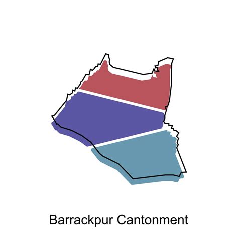 barrackpur cantonment map illustration design vector template