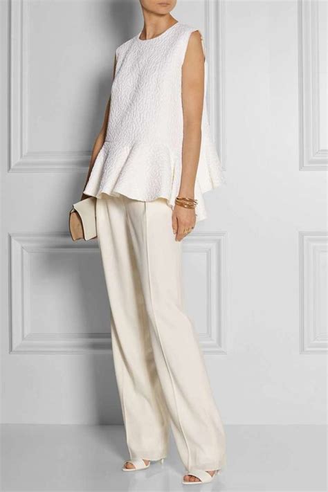 Pantaloni A Palazzo In Cotone Bianco Fashion Career Fashion Preen