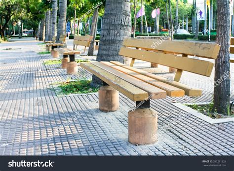 Wooden Park Bench Sitting Chair Public Stock Photo 391211929 | Shutterstock