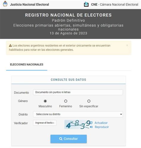 Elecciones Paso 2023 Consultá El Padrón Electoral 2023 Para Saber