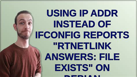 Unix Using Ip Addr Instead Of Ifconfig Reports Rtnetlink Answers