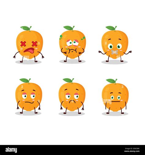 Personaje De Dibujos Animados De Frutas De Color Naranja Con Expresión