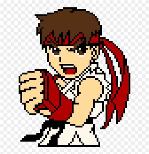 Ryu - Pixel Art Street Fighter Akuma, HD Png Download - 690x830 ...