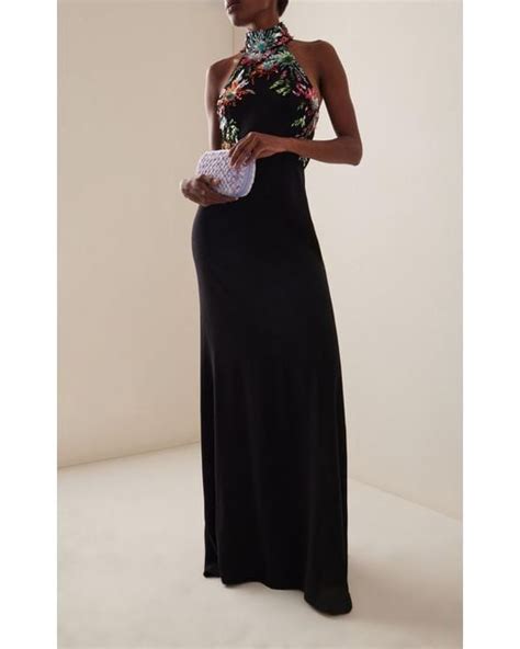 Zuhair Murad Embellished Cady Halter Gown In Black Lyst