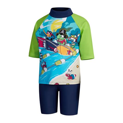 Speedo Boys Learn To Swim Sun Protection Top And Short