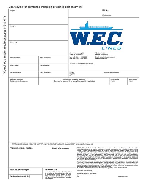 Wec Waybill Search - Fill Online, Printable, Fillable, Blank | pdfFiller