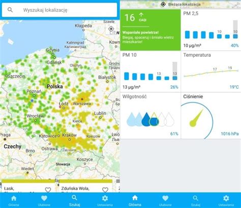 Jakość powietrza w Polsce aplikacje do badania poziomu smogu i