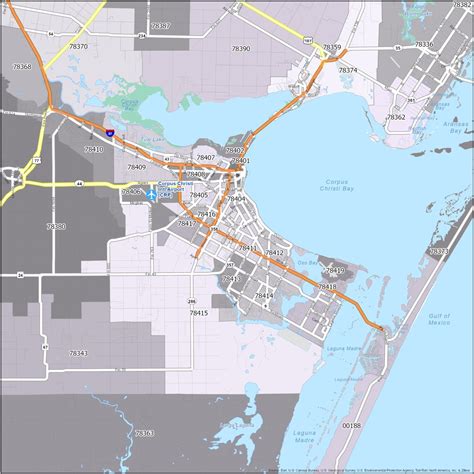 Corpus Christi Zip Code Map - GIS Geography