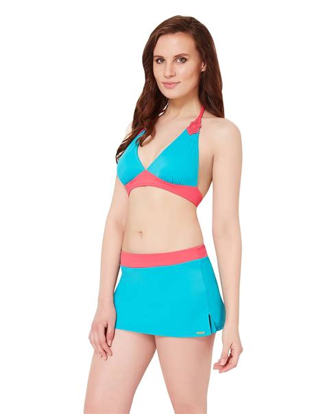 Buy Amante Turquoise Padded Halter Bikini Top Swimwear Online