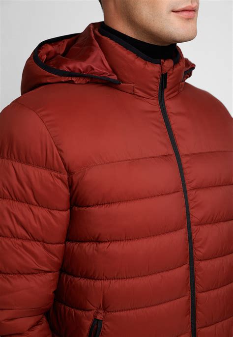 Ripley Parka Hombre Manga Larga Acolchada Ladrillo Perry Ellis