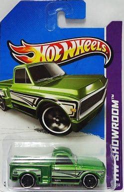 駿河屋 CUSTOM CHEVY PICKUP ライムグリーン Hot Wheels HW SHOWROOM X A ホットウィール