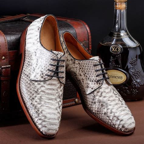 business snakeskin shoes casual python skin shoes  men snake skin